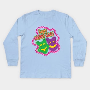 Mardi Gras Kids Long Sleeve T-Shirt